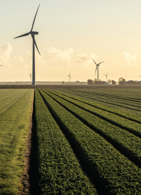 Windkraftanlage auf dem Land